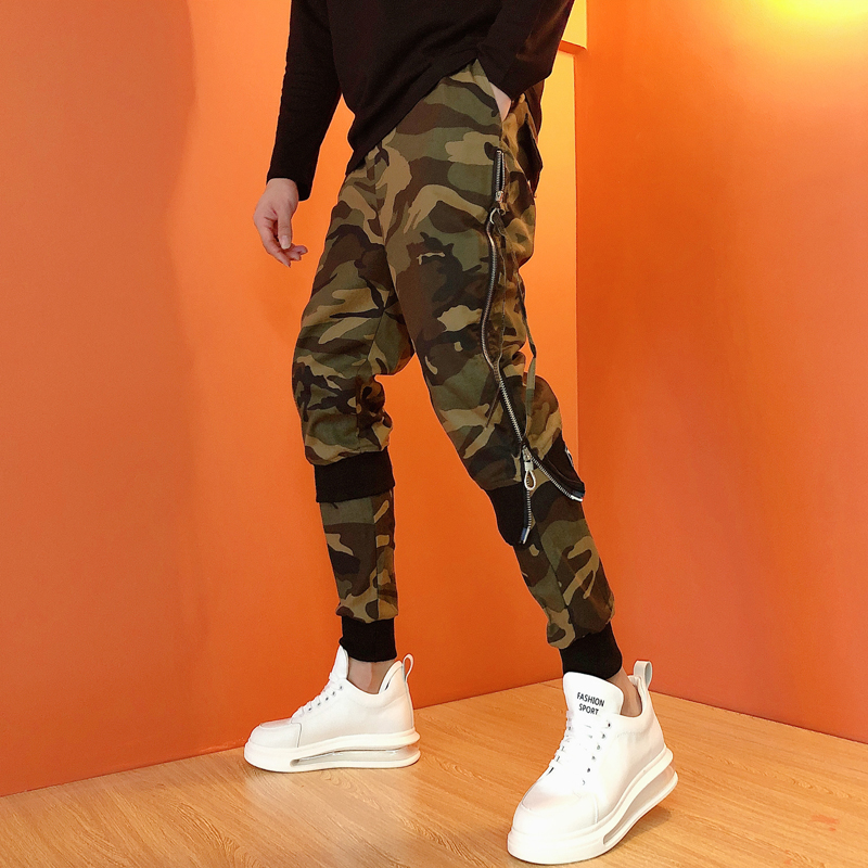 2020 Spring Season Tide Cards Men Pants Handsome Men Pants Men's Pants Men's Bungling Pants Casual Pants Men Camouflated With Little Feet