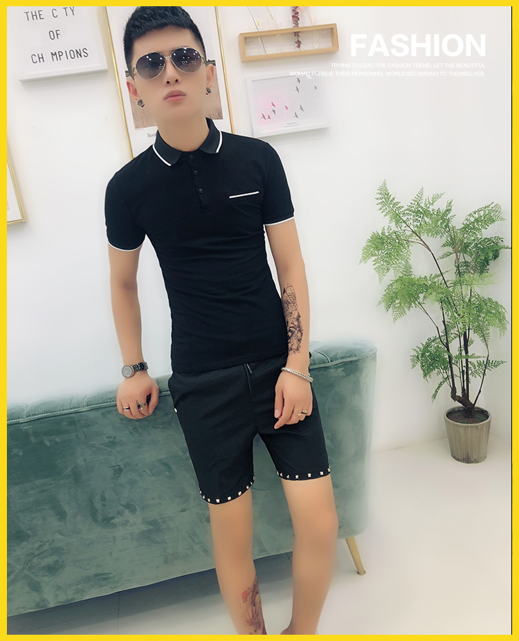 Mùa hè 2018 mới cho nam áo thun ngắn tay ve áo mỏng POLO xu hướng áo sơ mi nam giản dị nửa áo áo thun nam có cổ