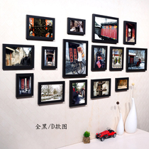Old Beijing Hutong Photo Wall hot pot restaurant black and white photo frame painting retro nostalgic decorative painting wall painting
