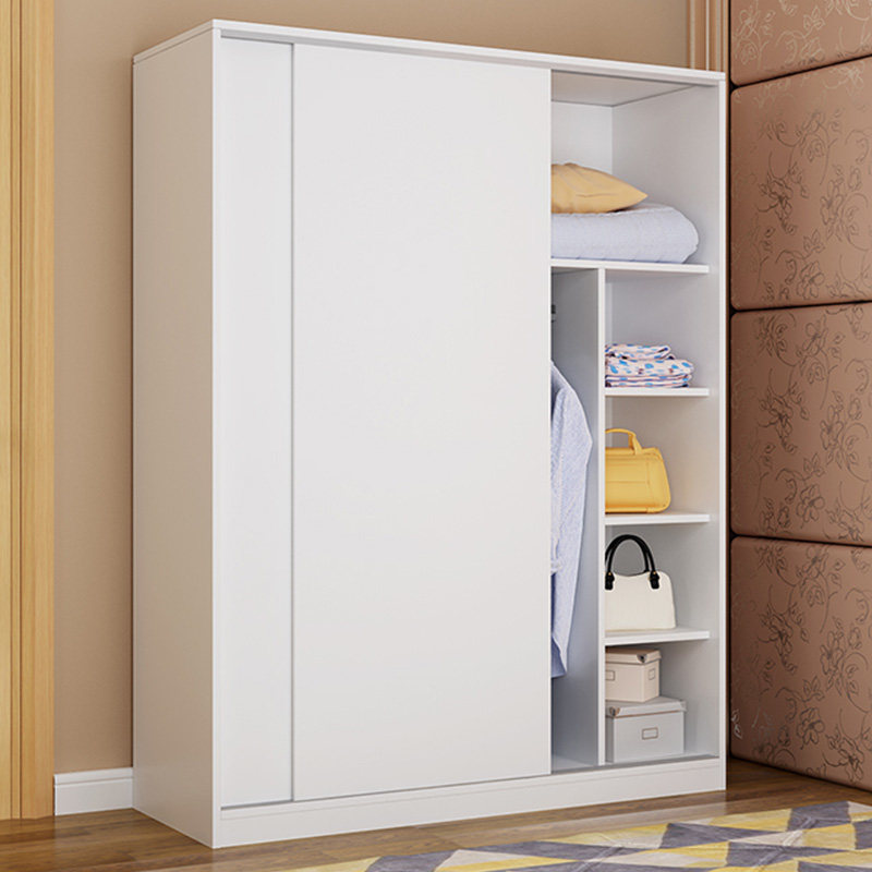 Buy Simple wardrobe solid wood selfassembly pushpull sliding door