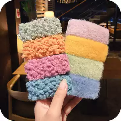 South Korea Net red isn plush hairclip girl sweet temperament edge clip broken hair bangs clip simple autumn and winter headdress