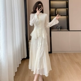 Летнее трехмерное ципао, комплект, юбка, изысканный стиль, китайский стиль, с вышивкой