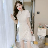 Шифоновое ципао, летняя одежда, легкая мини-юбка, 2025 года, подходит для подростков