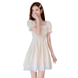 Летнее платье, летняя одежда, приталенный корсет, шифоновая мини-юбка, подходит для подростков, коллекция 2023, по фигуре