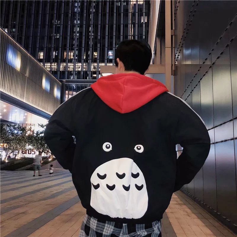 Áo khoác cotton mùa đông trùm đầu Áo khoác cotton Nhật Bản học sinh Áo choàng dày cho cặp đôi áo khoác cotton thủy triều áo jacket nam
