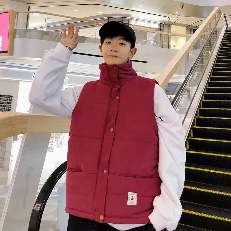 Mùa thu đông vest vest nam phiên bản Hàn Quốc của xu hướng áo vest nam cotton vai vest vest đẹp trai vest mùa đông nam áo ba lỗ trắng