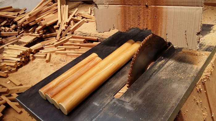 Pear gỗ dày cán pin gỗ rắn bột kèn lớn áp lực dài mặt thanh massager tay dính nướng xanh dụng cụ nhà bếp kệ để dao thớt