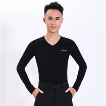 Male adult dance practice costume dance Latin dance long sleeve National Standard Modern coat ballroom dance Gore square dance