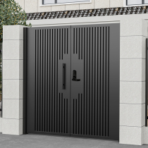 Aluminum alloy villa gate Iron Art courtyard blockoutdoor minimalist garden fence door Country entry yard door