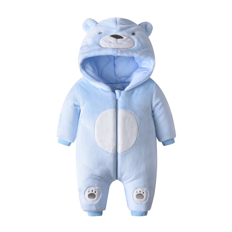Quần áo trẻ em nam nữ dễ thương Áo cotton một mảnh 0-12 tháng mùa đông Quần áo hình thú dày romper bộ quần áo liền thân cho bé