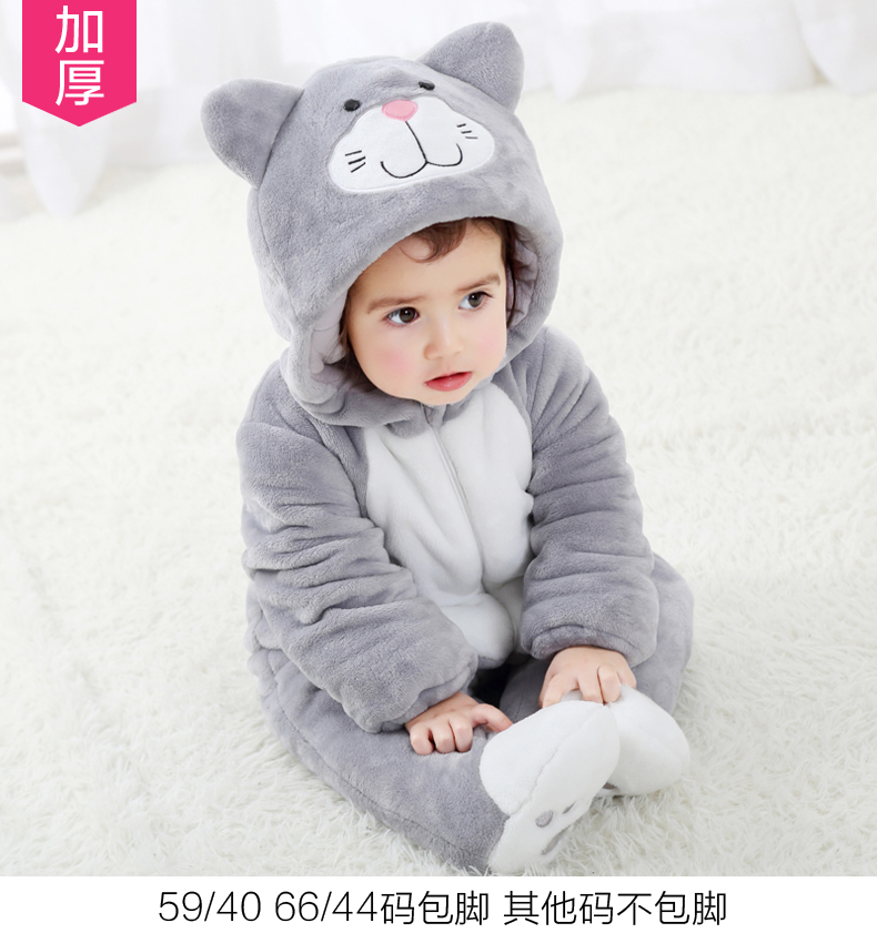 Nam bé dễ thương siêu dễ thương 0-1 Nữ bé quần áo mùa thu đông 2 Lời chúc mừng năm mới để bế trẻ sơ sinh quần áo một mảnh bodysuit cho bé