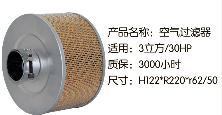 Deslan spiro-type air compressor 30HP air filter air compressor maintenance 3 cubic integrated air filter core style