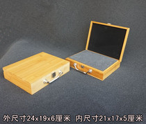 Hand Made Bamboo Home Containing Box Five Gold Tools Box Instrumental Meter Box Gift Packaging Box Essay Playing Collection Showcase