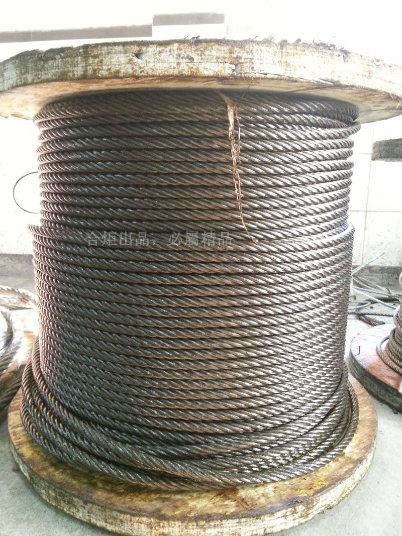 Glossy surface with oil 13mm hemp core steel wire rope hoisting crane travelling electric crane Dragon door suspension special oily rope