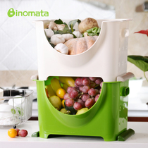 Japan imports inomata superimposed style containing basket Fruits Vegetable containing basket Kitchen Finishing Racks