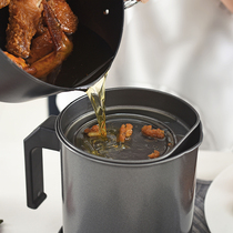 SP SAUCE stainless steel filter oil pot household oil residue filter residue oil tank with lid oil pot with filter