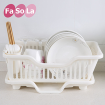 Japan fasola kitchen drain dishwashing rack cupboard plastic tableware storage box dish rack storage rack