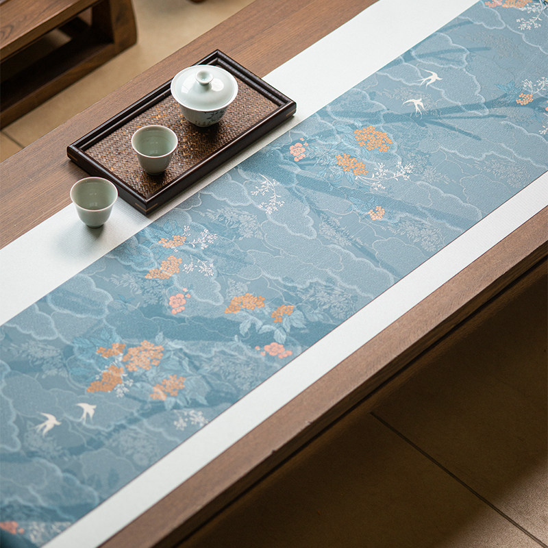 Waterproof tea table runner Zen tea tablecloth