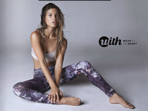 WITH SECRET GARDEN SECRET GARDEN cherry blossom yoga pants The most ladylike beauty department foot length