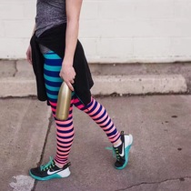 KDEER Stripe circle stripe legging yoga pants leggings step foot length prince Wen the same paragraph