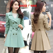 Áo gió nữ 2018 xuân hè mới dành cho nữ phiên bản Hàn Quốc mỏng manh và dài ôn hòa - Trench Coat