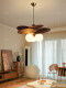 Rattan Chandelier, Retro Medieval Bedroom Chandelier, Restaurant Bar Study Magic Bean Lamp, Japanese-Style Homestay Style Solid Wood Chandelier