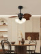 French-Style Retro Fan Lamp 2025 New Model for Dining Room, Vintage-Style Bedroom, Floral Design, Silent Eye-Protection Fan Lamp