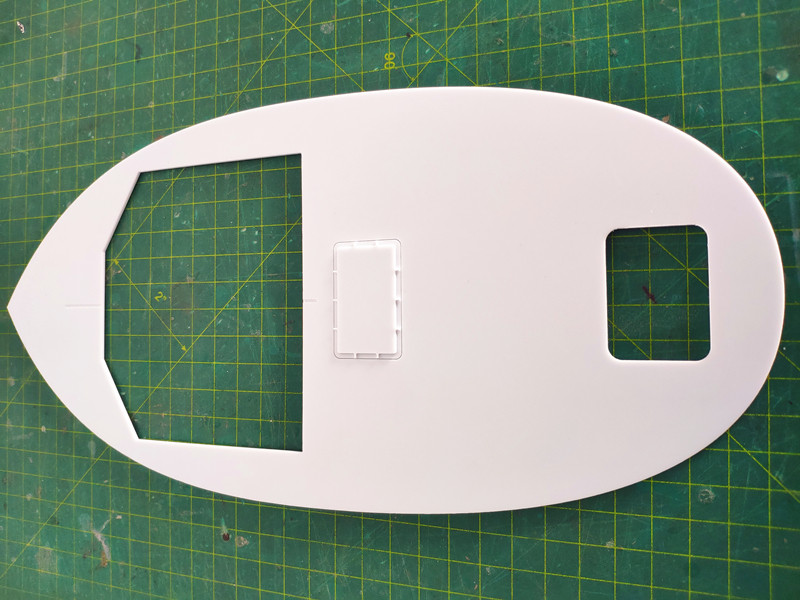 Cute Tug Boat Q3 Deck Upgrade Piece ABS Engraving Deck