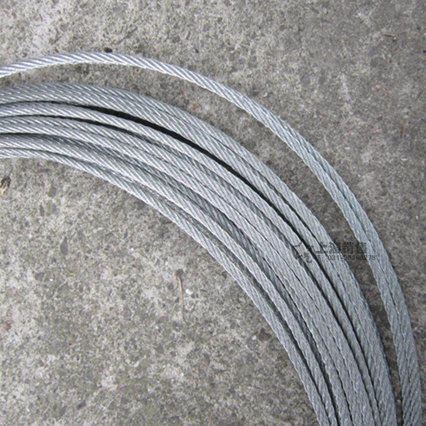 Iron galvanized steel wire rope multi - strand steel wire rope structure 6*7 galvanized steel wire rope diameter 2 5mm thick