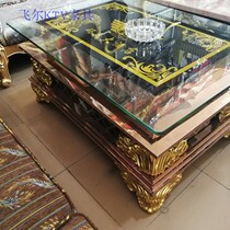 Factory custom KTV coffee table KTV bar table Bar table Tempered glass stainless steel titanium European style card holder