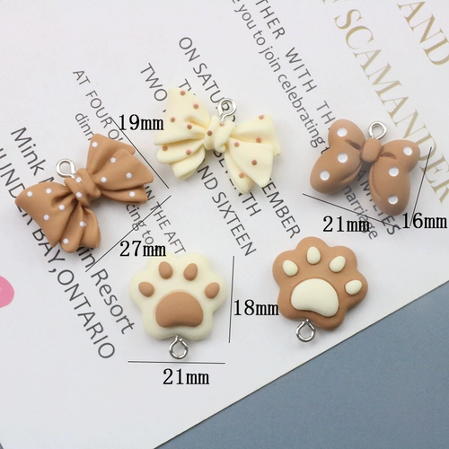 Аксессуар, аксессуары ручной работы, ручка, чай с молоком с бантиком, серьги, подвеска, «сделай сам»