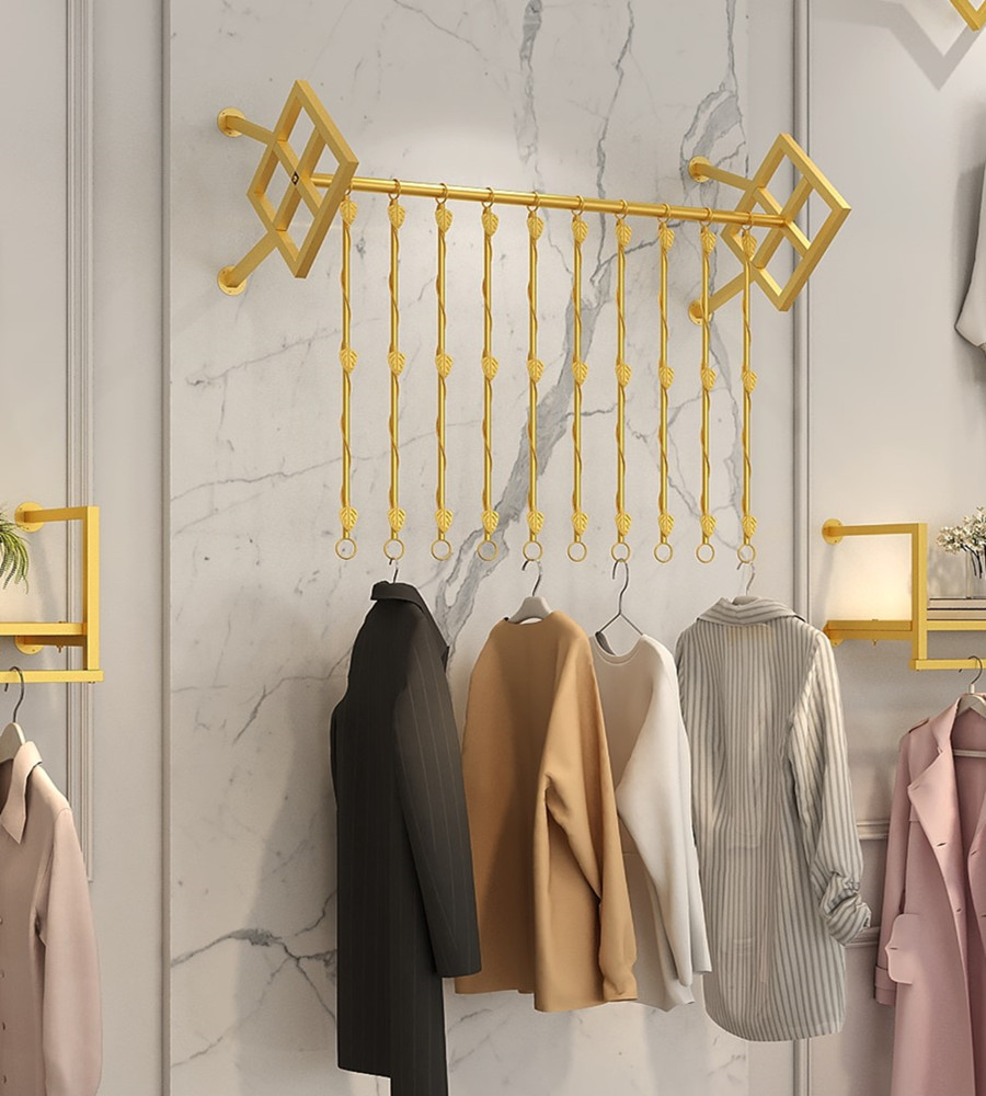 Clothing store hanger display rack wall-mounted front side hanging display children's clothing men's and women's clothing store shelves windmill hanging