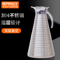 Stainless steel hot water bottle double insulation pot warm bottle coffee pot kettle cone wave export German product 2L