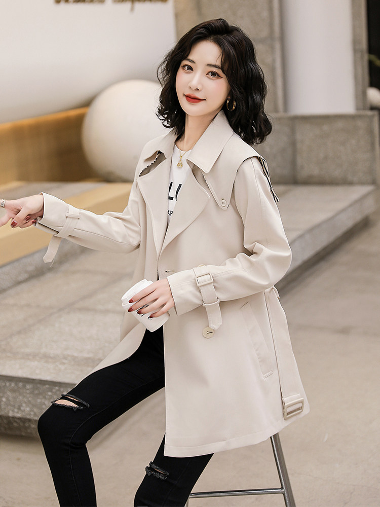 2022 new style This year's popular high-end business small OL temperament windbreaker women's mid-length early spring and autumn coat