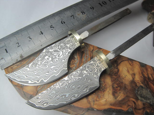 Sinkhole Knife tea knife Damascus Knife Embryo Blade Small Straight Knife Folding Knife knife Friend Handmade DIY Water Fruit Knife