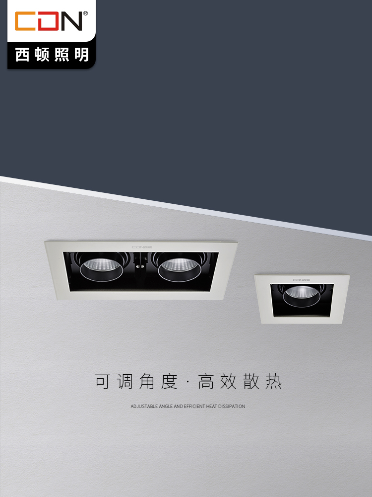 Seaton grille spot light LED embedded home living room aisle cob single head double head dare light CES841H-M