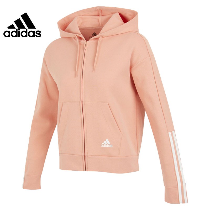 Adidas Official Women's Sports Training Pink White Jacket