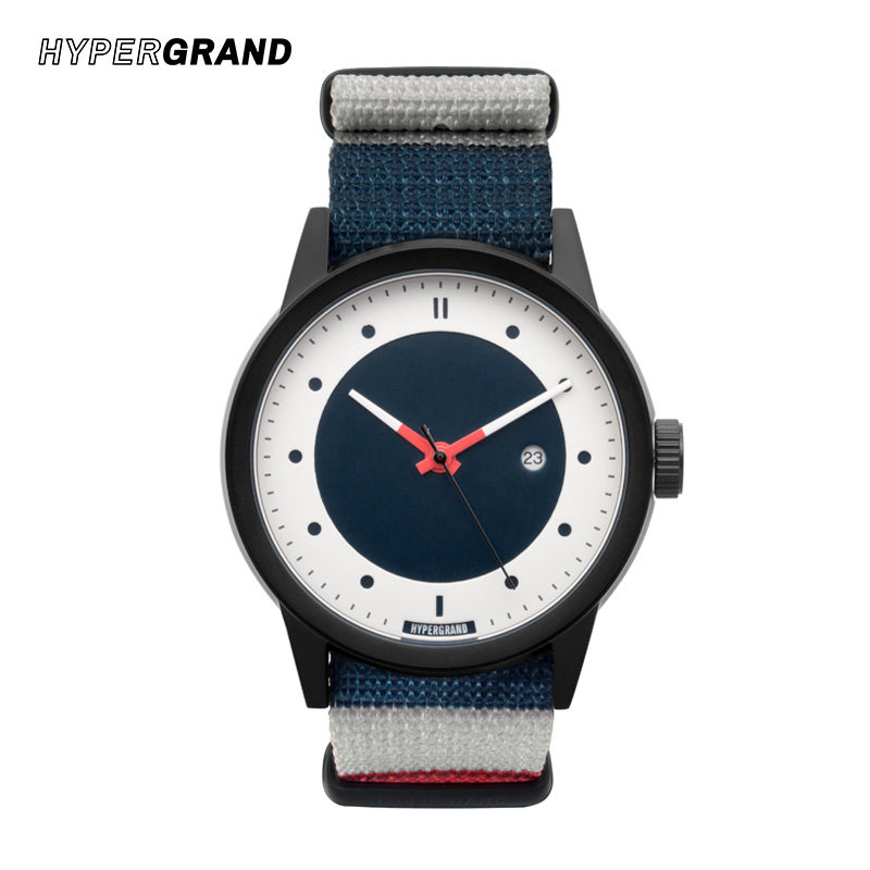 【授权商品】hypergrand哈格新加坡石英手表女进口防水时尚小众尼龙带腕表 44mm