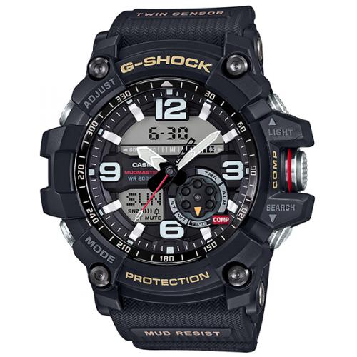 卡西欧(CASIO)泥王系列 男士防泥耐冲击200m防水多功能指南针闹钟日历计时手表