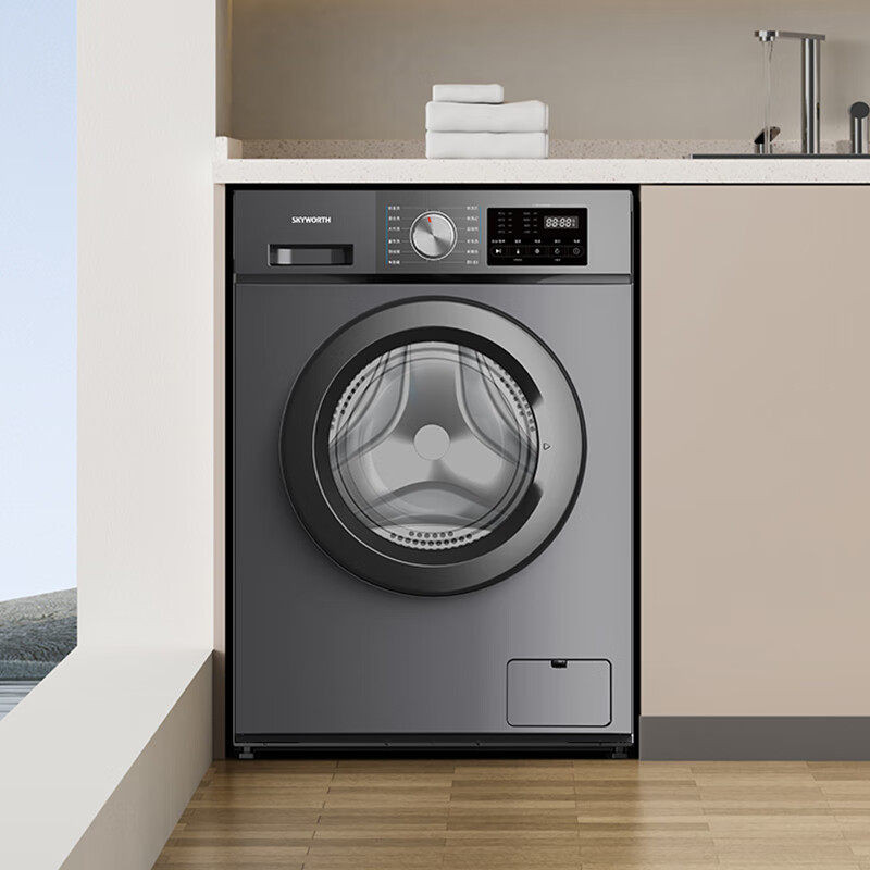 创维10公斤变频滚筒洗衣机GF100KC3_钛金灰