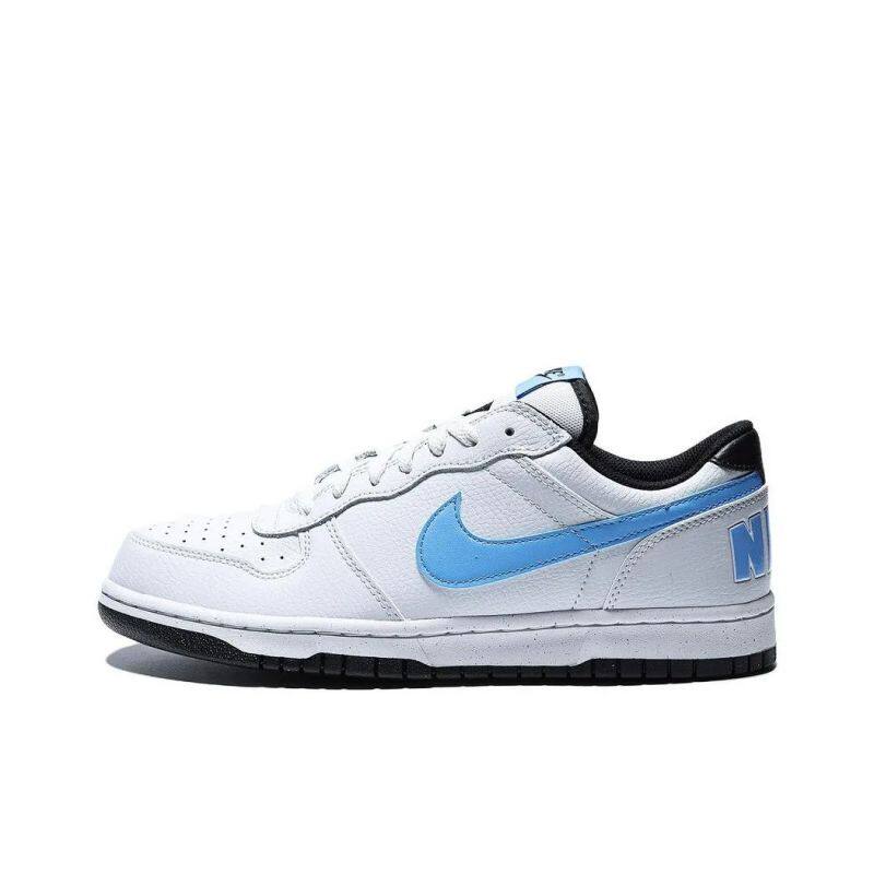 【奥莱剪标款】NIKE BIG LOW耐克复古回潮天花板皮革板鞋白蓝355152-107