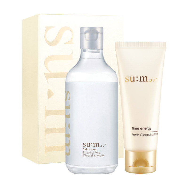 苏秘呼吸37度焕肤套盒 卸妆水400ml+洗面奶100ml