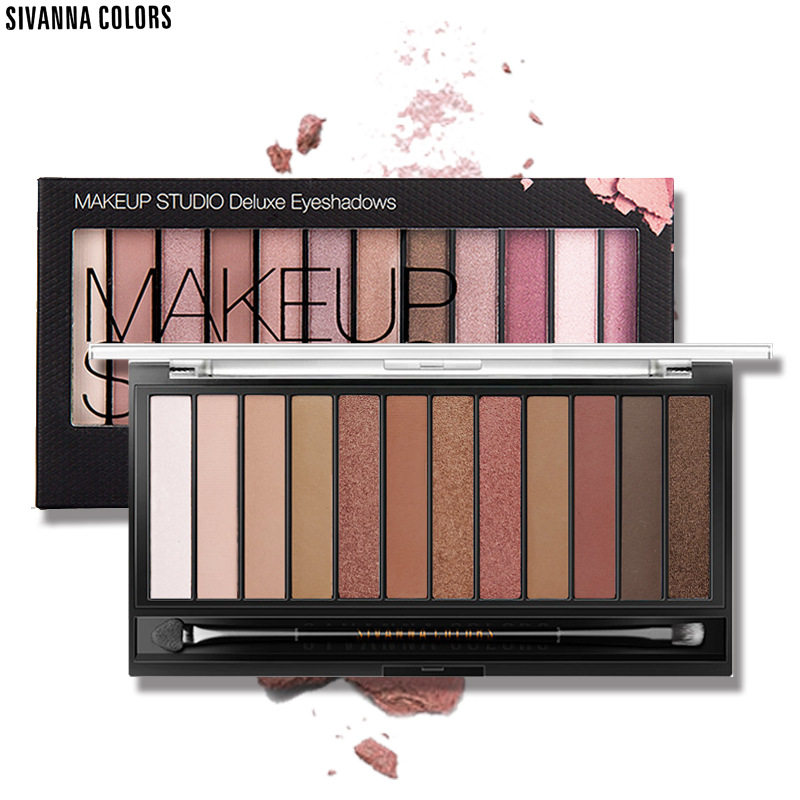 SIVANNA/思薇娜12色眼影盘大地色哑光珠光盘