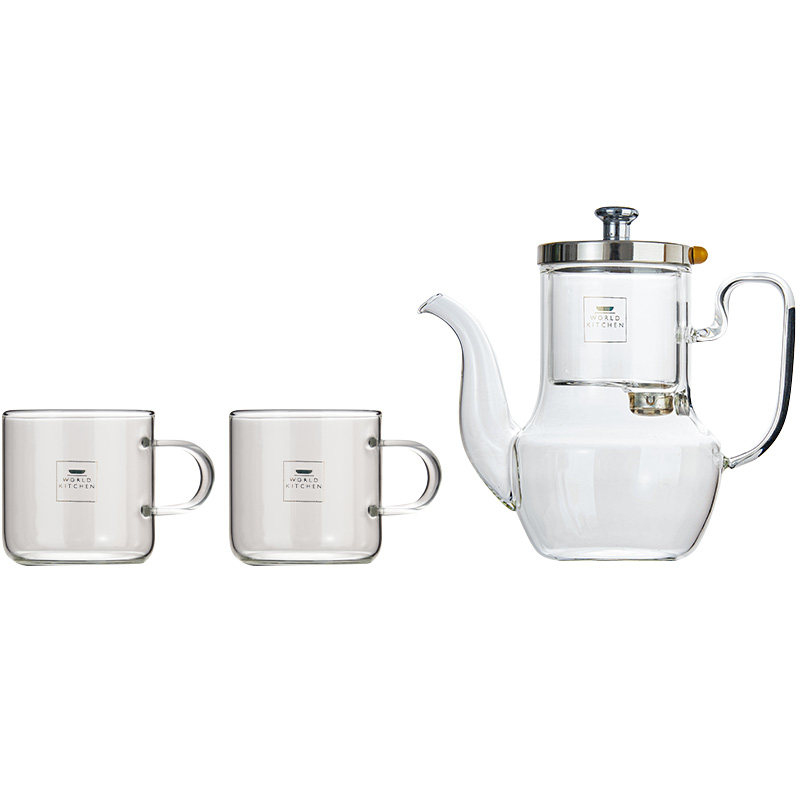康宁(WORLD KITCHEN)雅道磁吸式泡茶杯壶三件组 WK-CXBH3/KZ/JY