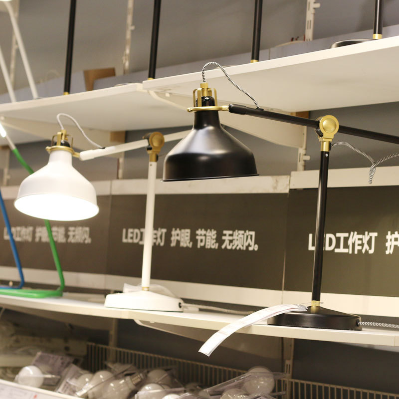 Ikea Dalian Ikea Lernap Work Reading and Learning Lamp Led Energy-Saving Eye Protection Lamp Black White