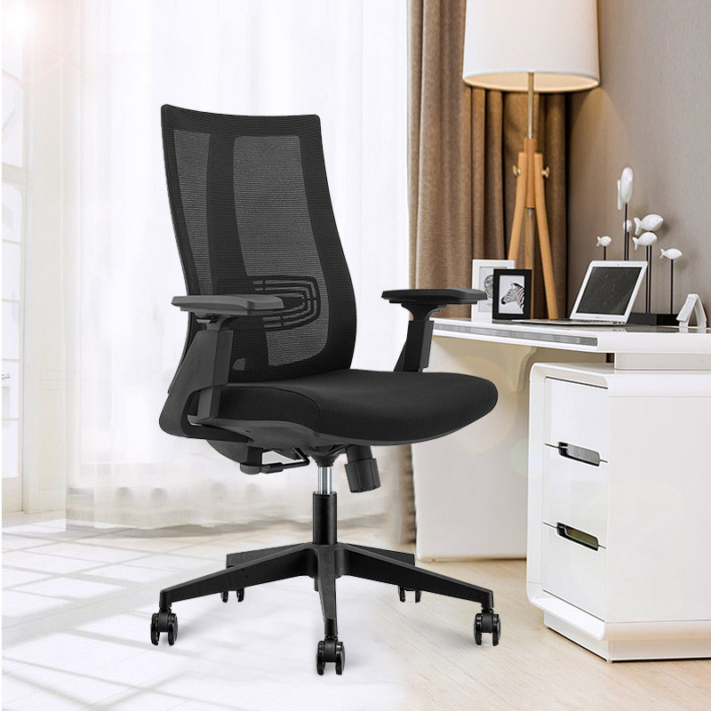 Guangdong High-End Ergonomic Chair with High Back and Headrest, Staff Computer Chair, Comfortable for Long Sitting, Executive Administrative Chair
