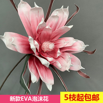 EVA simulation hand feel foam flower European style retro large jade orchid landing flower wedding background shop window decoration