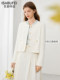 [Rouzhi]Elegant Cream White Commuting Style Suit 2026 Spring New Vintage Short Jacket