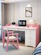 Solid Wood Desk and Bookcase Integrated Table, Light Luxury Modern Home Office Computer Desk, Study Desk for Middle and High School Students
