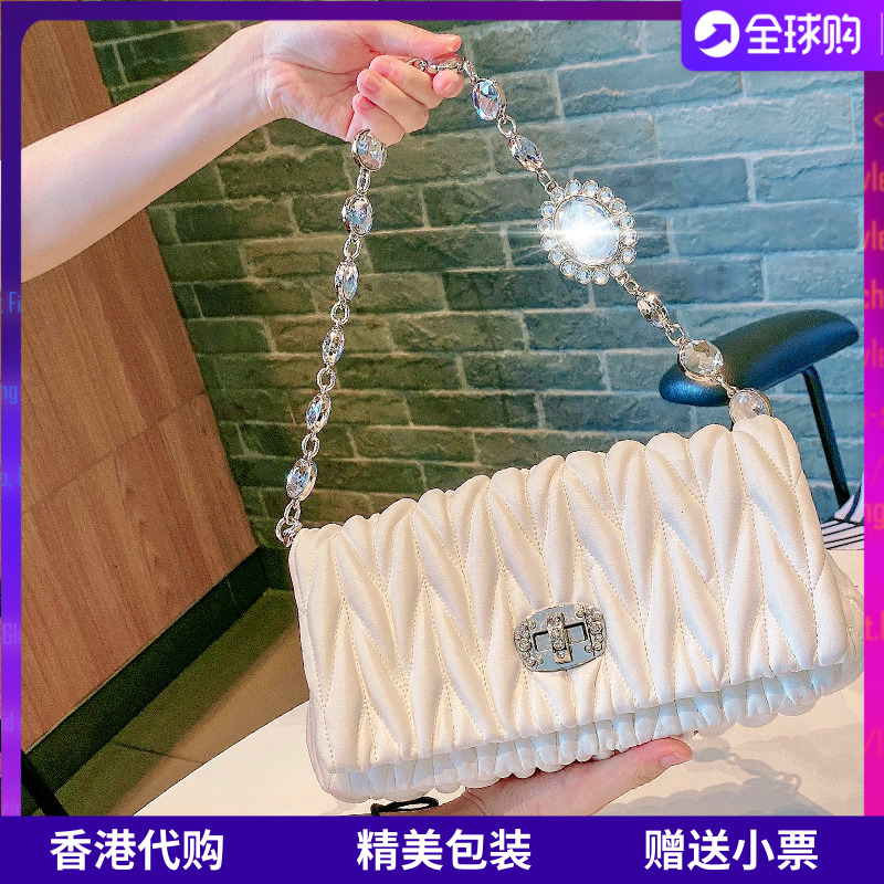 MAVIS MK Bag Package Woman Temperament Fairy Bag 2022 New Fashion Small Crowdwater Drill Chain Bag Single Shoulder Inclined Satchel Bag